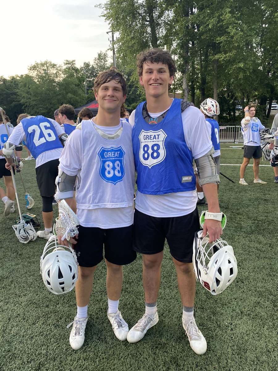 WHSLaxBoys's tweet photo. Glad these two unbelievable guys got to play together one more time in tonight’s Great 88 Senior All-Star game! We love you Cooper and Grant! Thank you for the LEGACY you left at Whitewater HS! We are better because of both of you! #F.A.M.I.L.Y. #BetterTogether @WHSAthletics_ https://t.co/zGctERXhTt