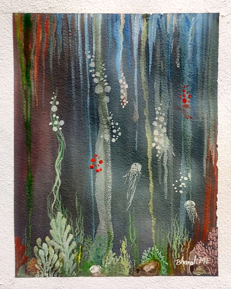 Kalasamrat's tweet photo. New ocean scape watercolor painting #painting #artistsontwitter #artwork https://t.co/sATQfbDgTX
