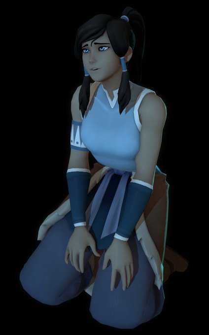 i ed the Smite Korra model and playing with her is fun!! im gonna pet her patpatpat https://t