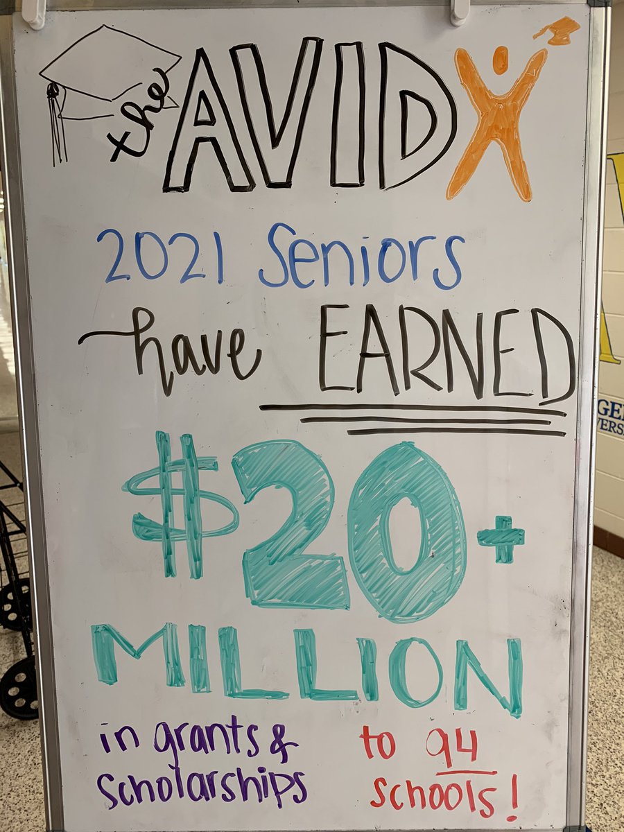 OscarSmithHigh's tweet photo. Wow, AVID is slaying it again!!!  TWENTY MILLION @AVID4College @OFSAmbushNation #smithset #benner #edwards #Friyay https://t.co/aipS08Zvxb