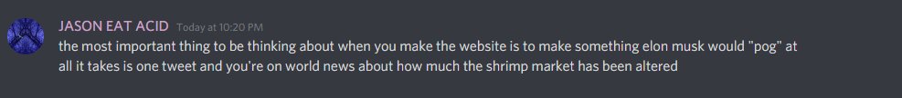 SHMPCoin's tweet photo. @elonmusk 🥺👉👈

@AcidJason's advice on website building in our public discord. Solid advice, not gonna lie https://t.co/R5eSP813Vt