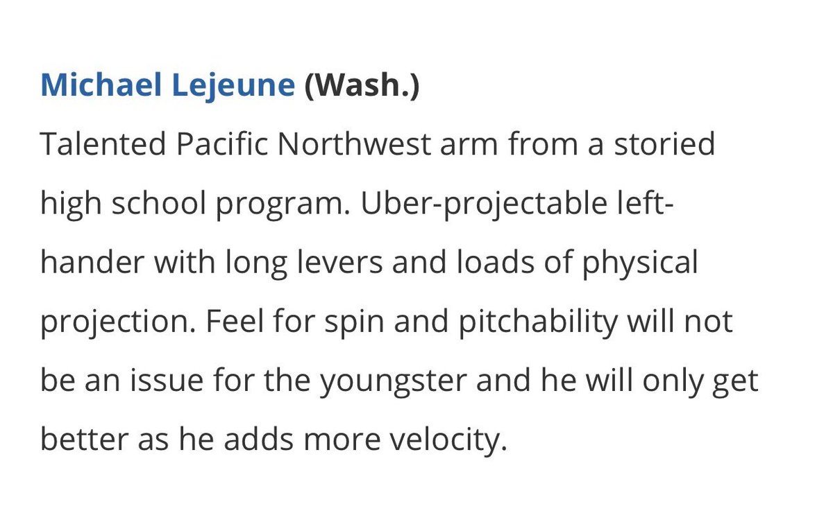 Thank you <a href="/PerfectGameUSA/">Perfect Game USA</a> for the notice!