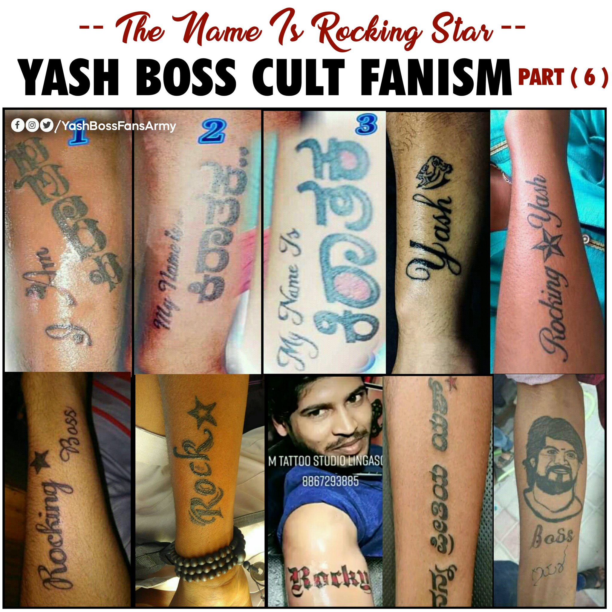 Yash Name Tattoo on Hand Chase and Neck Best Photos  StarBijay