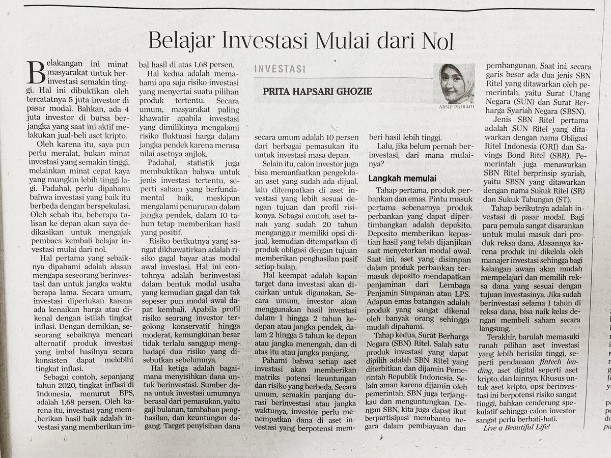 tigorsiagian's tweet image. ... saya pun perlu meralat, bukan minat investasi yang semakin tinggi, melainkan minat cepat kaya yang mungkin lebih tinggi lagi. Jleb nih, @PritaGhozie 😀