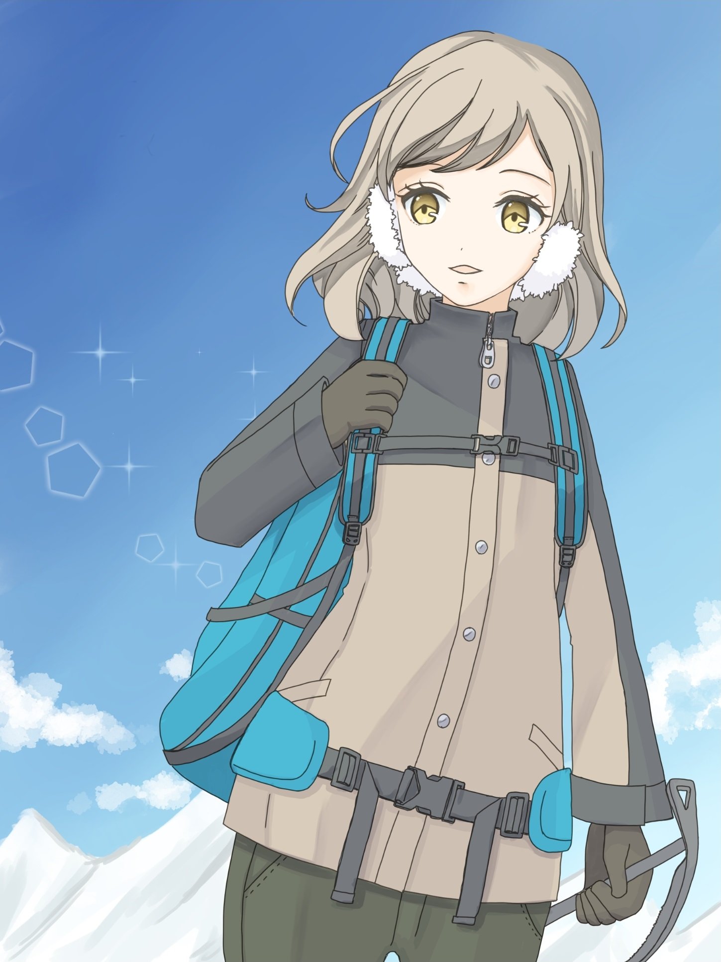 睡蓮 100本ノック 41 100 唐突に山ガール描きたくなったので 山装備はロマン でも難しかったです 現実寄りのものは資料が多いのはありがたいけど 構造無視しすぎると違和感出るのでそこが難しいですね イラスト 一次創作 一次 オリジナル