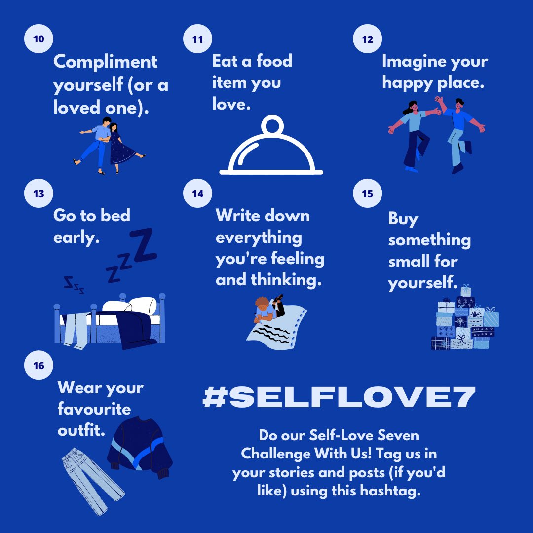 It's Mental Health Awareness Week! This year's theme is ✨ nature ✨. Participate in our #selflove7 challenge throughout the week by tagging us in your story/post on Instagram when you do your task for the day and we'll give you a sweet little surprise! 🥰
