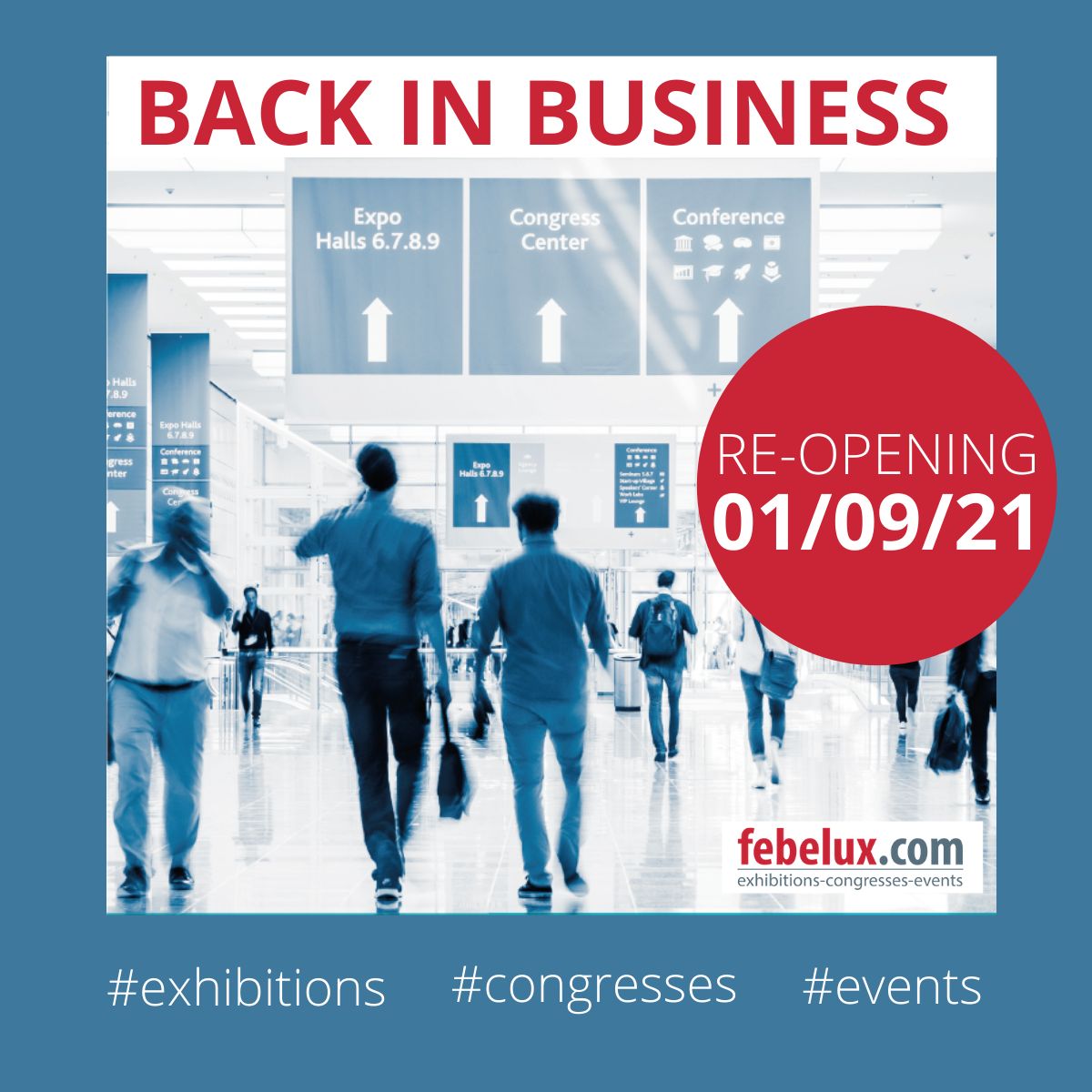 We’re ready to get back to business! We very much support the prospect of a restart on 1 September. #exhibitions #events #weareready #backinbusiness #back1september #easyfairs #safevenues #safeevents