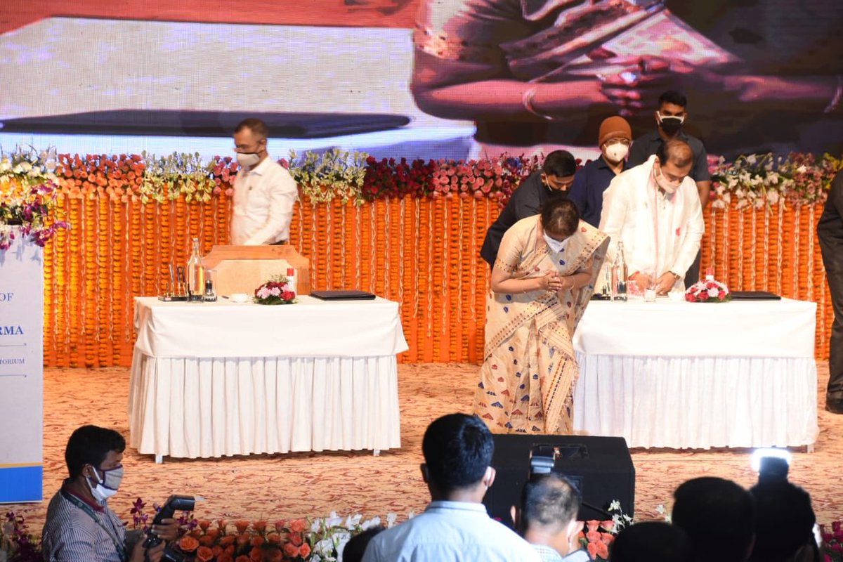 AjantaNeog's tweet photo. #OathTakingCeremony  Took oath as cabinet minister in govt of Assam under strong leadership of hon’ble CM @himantabiswa and Hon’ble prime minister @narendramodi 
I pledge to take assam among the top states of the country &amp; fullfill my duty to serve the people https://t.co/jA3zg14Pq2