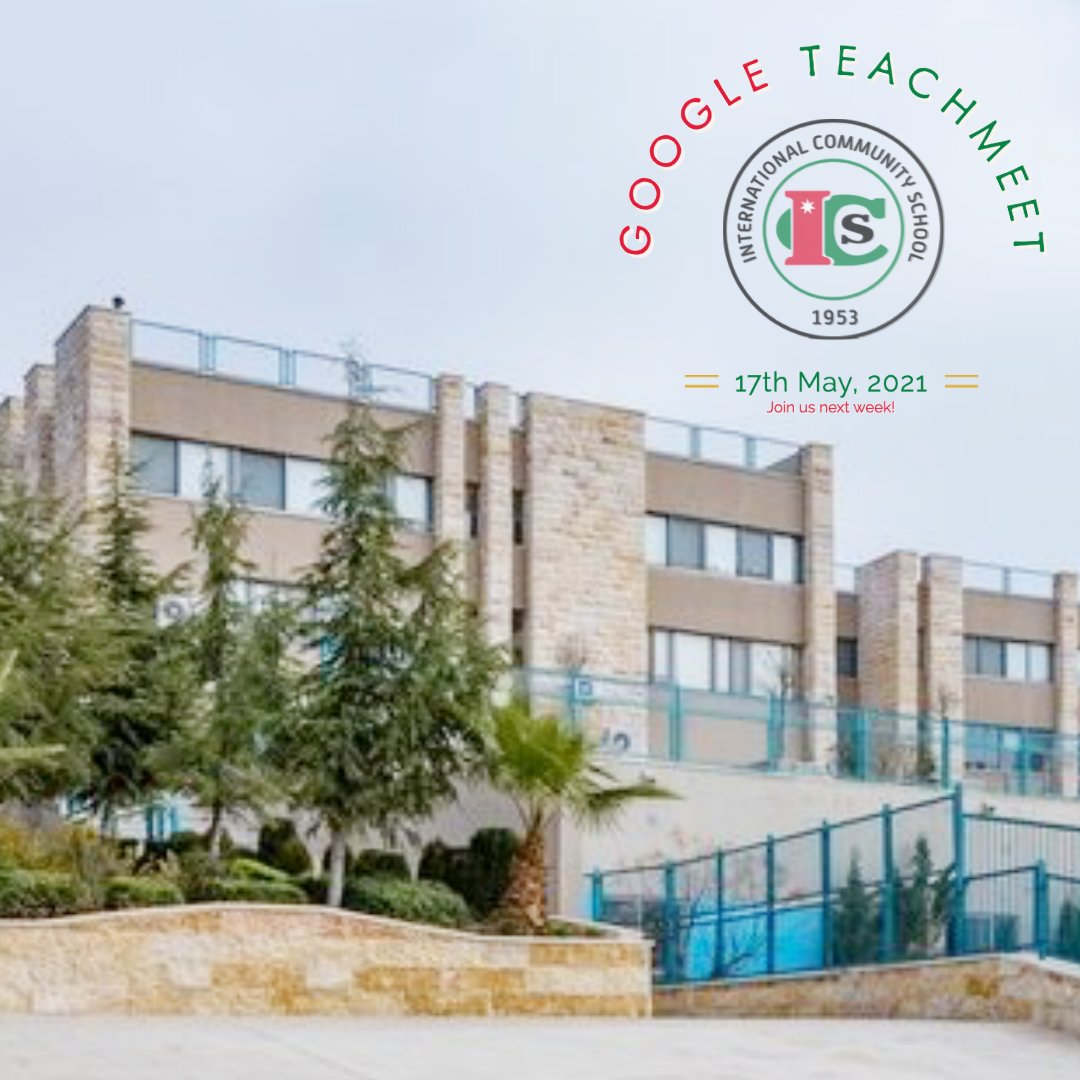 📯 BIG announcement below ⬇️! 🥳

🌍 We would like to invite #K12 #education communities globally to #Jordan's #virtual #GOOGLE #TeachMeet @ ICS, 17th May (2:30-4:30🇯🇴GMT+3).

🎉 Registration is FREE, limited, but closes tomorrow night, so don't delay➡️ bit.ly/icsGTM2021!