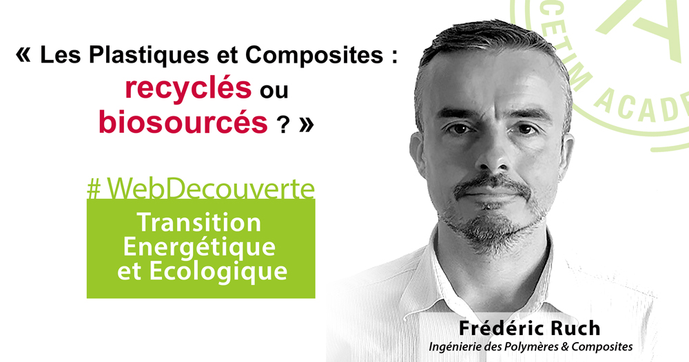#CetimAcademy - Frédéric Ruch vous donne RDV 🗓️ mercredi 19 mai pour la #WebDecouverte "Plastiques et #Composites : recyclés ou biosourcés ?" organisée en partenariat avec <a href="/actu_ETI/">Techniques de l'Ingénieur</a>. Retrouvez plus d'infos et inscrivez-vous ici ⬇️ cetim.fr/agenda/plastiq…