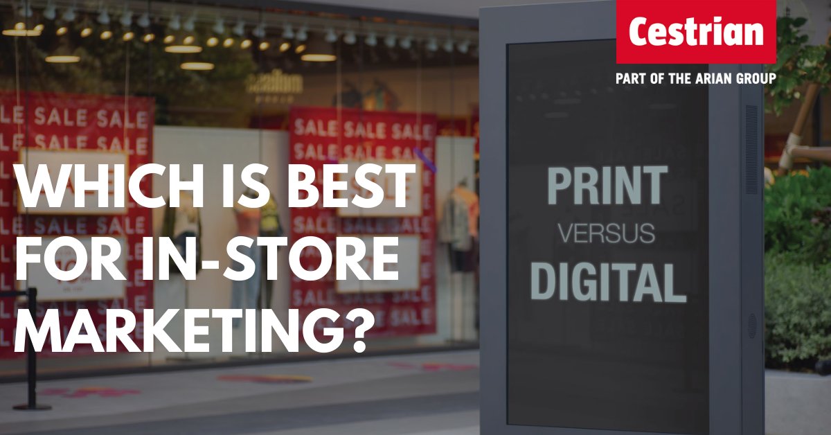 Will the rise in digital in-store marketing see the end of print? (Spoiler: No) 
Read our latest blog to find out where each excels, and why combining the two could be your most effective strategy. bit.ly/33yct5j

#InStoreMarketing #RetailPrint #RetailMarketing