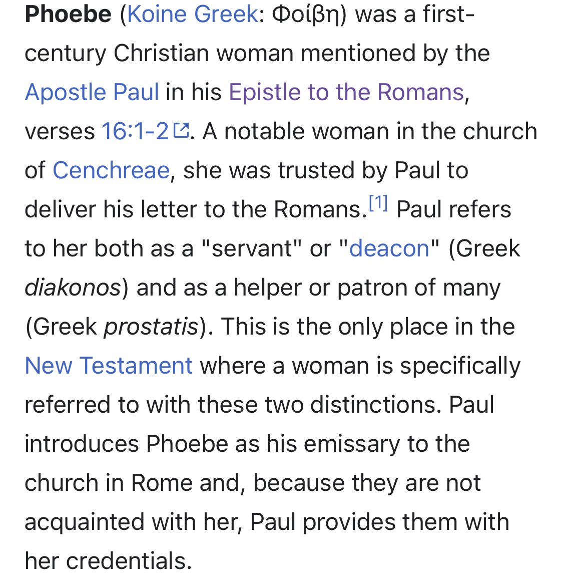 Also presenting Phoebe, carrier of and most likely first expositor of the book of Romans.