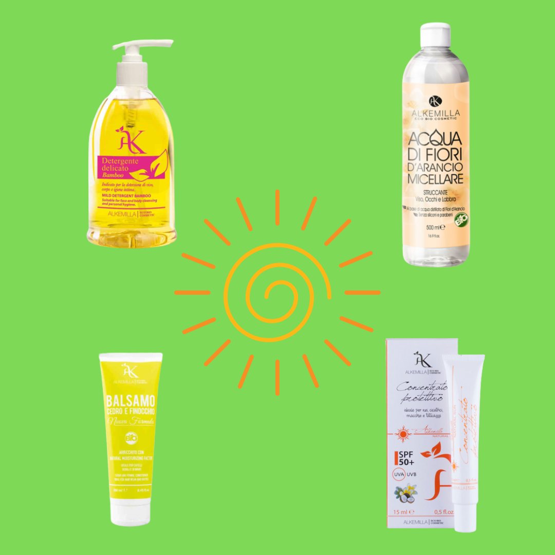 🌞 -30% fino a domenica sulla linea Alkemilla
Viso, corpo, capelli e soprattutto solari: lozioni pre e dopo sole per tutti i tipi di pelle.