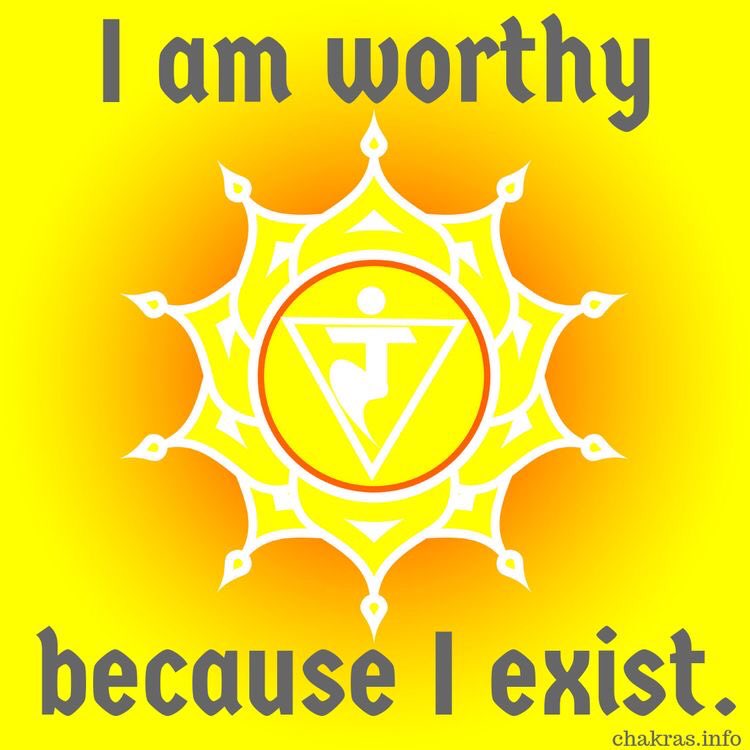 SOLAR PLEXUS-YOUR PERSONAL POWER. You are worthy. You can have what you desire. If you struggle with self worth and confidence and believing you can have everything you want in life, you’re most likely blocked in your solar plexus.