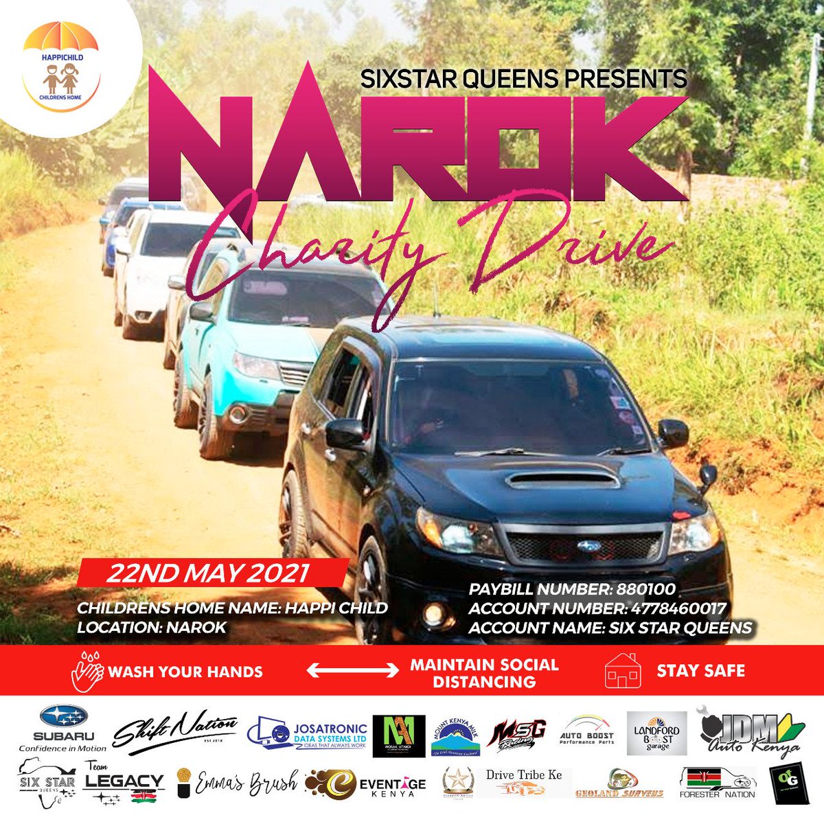 Foresternation's tweet photo. On Saturday 22nd May, courtesy of @sixstar_queens , all roads to Happi Child Home; Narok. Invitation is open to all willing and able to touch a life.

A drive worth it. Let's do this!!!! @road_driving @RoadAlertsKE @Ma3Route https://t.co/la6Iq45cOZ
