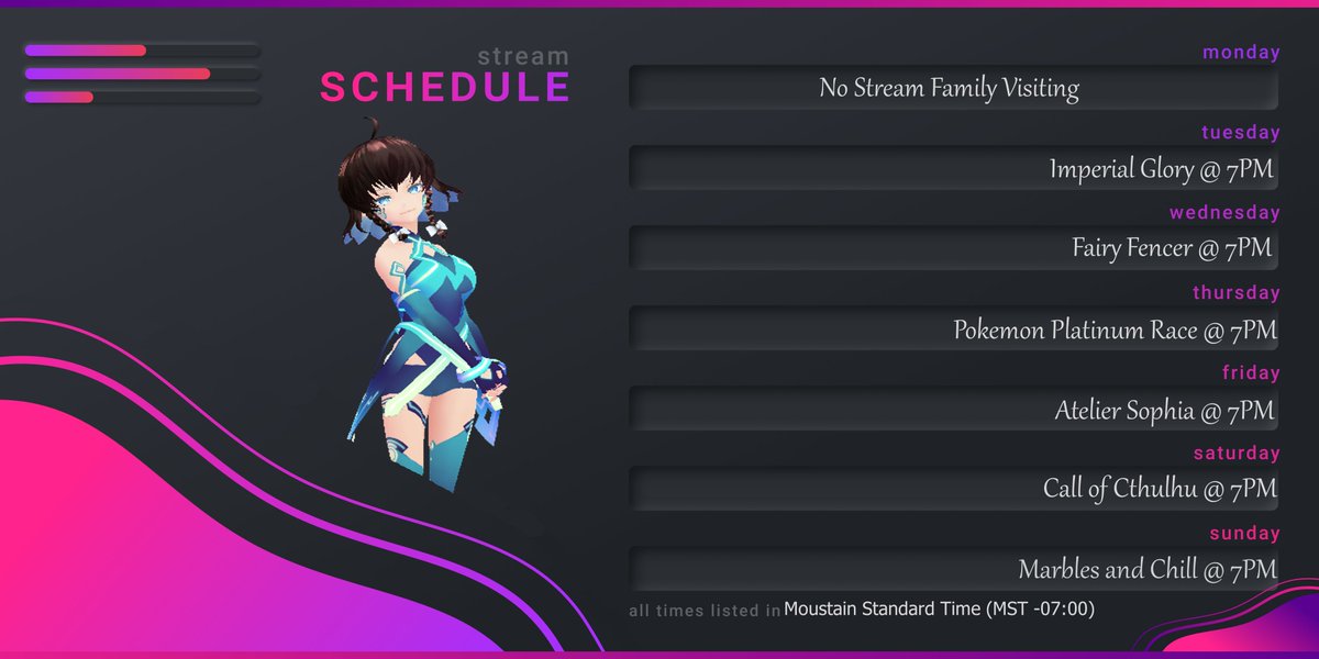 TFoxiechan's tweet photo. Here is what we are up to this week.

What plans do you all have this week?

#ENVtuber #Vtuber https://t.co/Ys8DyPhMj2