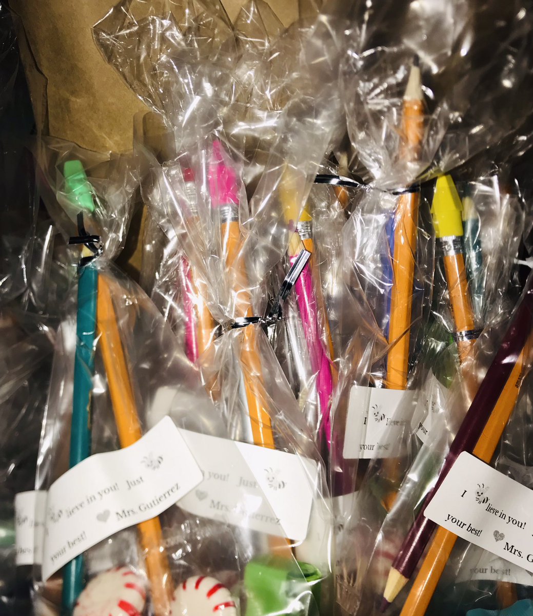 HGMS_GutierrezP's tweet photo. All 160 bags complete! I missed doing this for my kids last year. 🥰 I hope these little tokens can be a big reminder for my students that I 🐝-lieve in them! #MovitationMonday @NISDGarcia #NoStress #Math #7thGrade #AcceleratedMath https://t.co/pDN7Ho8QLq