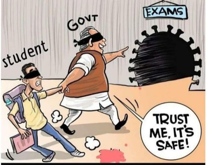 KrishCh67435227's tweet photo. #saveboardstudents
#PMOIndia 
#ArvindKejriwal 
#SupremeCourtofIndia 

 Conditions are not well to take exams. 
So cancel 12thboardexams2021. https://t.co/w0w3h15yRz