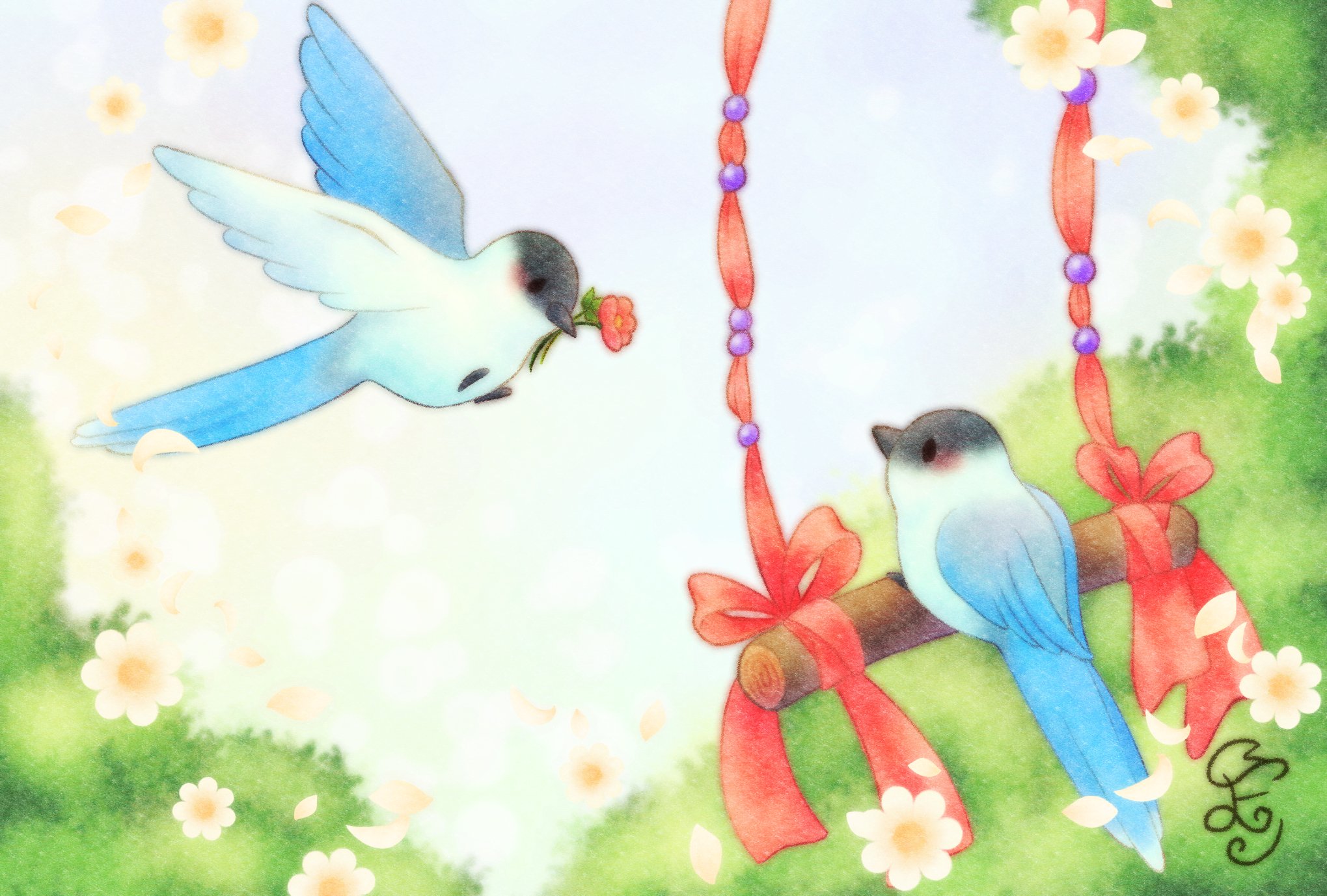 桜こより 鳥イラスト Sakura Koyori Twitter