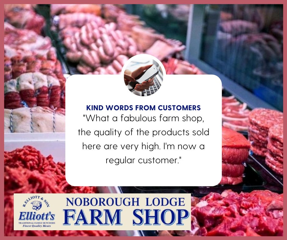 NoboroughLodge's tweet photo. We love receiving messages like this...
#HappyCustomers #Thankyou #Butchers #FarmShop #NorthamptonshireFood #UKAgriculture #CustomerServices #MeatCounter #ButchersShop #FamilyBusiness #BackBritishFarming #FarmingCan https://t.co/hqYc4QOtmn