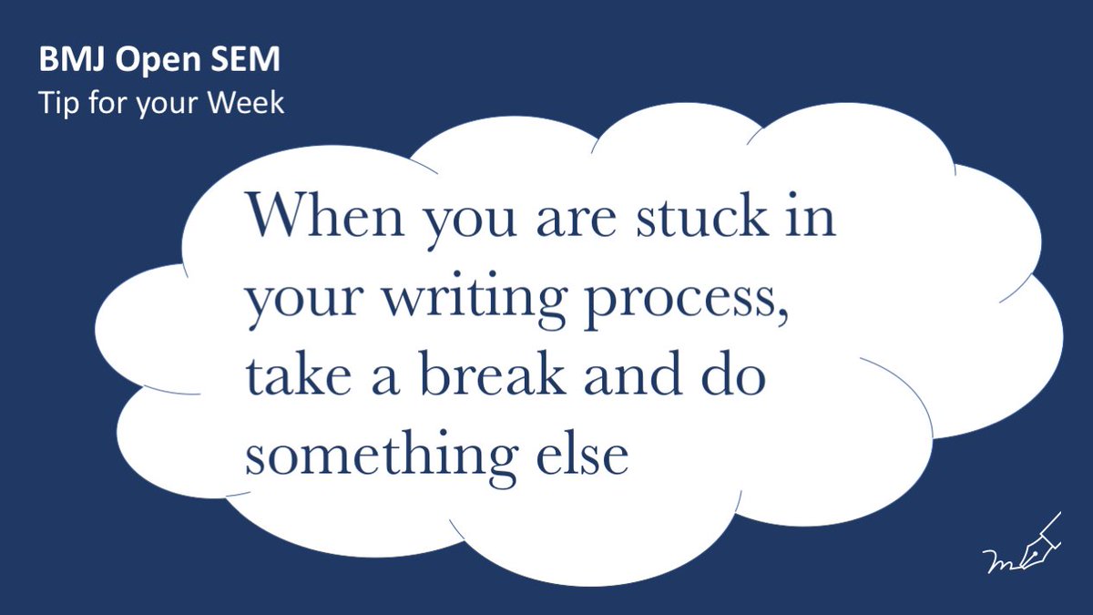 Monday means #BOSEM Tip for your week‼️ So, when you are stuck in your writing process✍🏽, maybe you should put it away and do another activity (e.g., physical activity). You will return to your writing refreshed and inspired! By @LucaHespanhol #WeAreBOSEM #writingtip