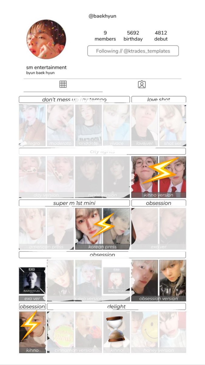 EXO Trade (@exotradekpop) on Twitter photo WTT
Have: SuperM Taeyong photocard
Want: 3rd-4th (with ⚡️ or un blurred ones)
Loc: US
Ww: maybe
dm me for offers
#BAEKHYUN𓃥 #EXO #SuperM #TAEYONG
<a href="/exotradeusa/">bettina</a> <a href="/kpoptradeEU/">Kpop Trading Europe🇪🇺</a> <a href="/EXOSpainTrading/">EXO-Spain Card Trade</a> <a href="/exotradenct/">EXO NCT TRADE / SELL 💫</a> WTT
Have: SuperM Taeyong photocard
Want: 3rd-4th (with ⚡️ or un blurred ones)
Loc: US
Ww: maybe
dm me for offers
#BAEKHYUN𓃥 #EXO #SuperM #TAEYONG
<a href="/exotradeusa/">bettina</a> <a href="/kpoptradeEU/">Kpop Trading Europe🇪🇺</a> <a href="/EXOSpainTrading/">EXO-Spain Card Trade</a> <a href="/exotradenct/">EXO NCT TRADE / SELL 💫</a>