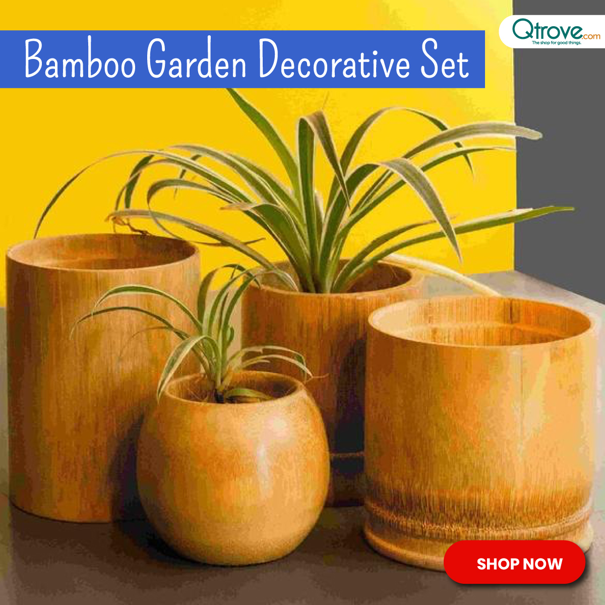 Add a wow factor to your garden space or your home with these fresh, durable, and eco-friendly planters that come in a set of 4 in different shapes and sizes. ORDER NOW: bit.ly/BambooPlanters… #BambooPlanters #EcoFriendly #Sustainable #GardenDecor #ShopForGoodThings