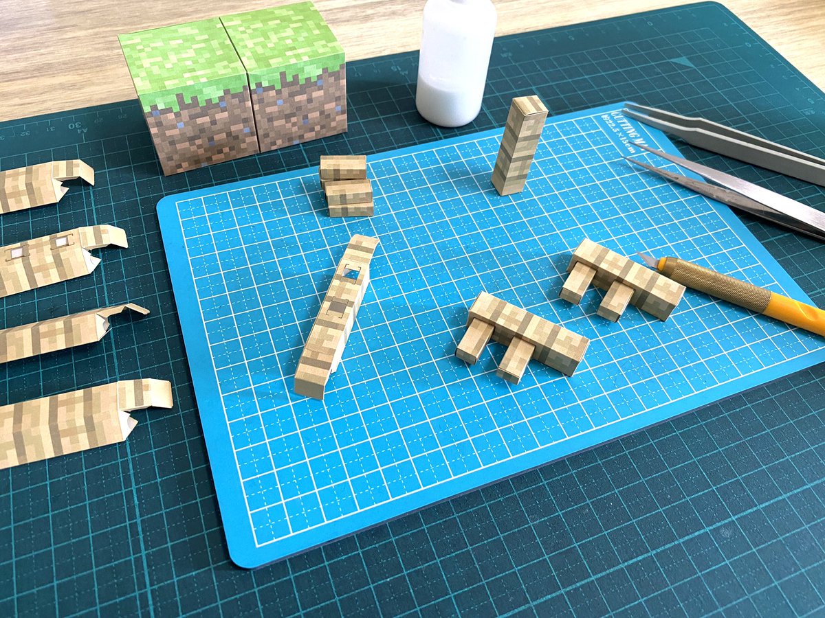 t_kamichika's tweet photo. 月曜日はフェンス作りの日
#紙マイクラ #PaperMinecraft https://t.co/OtRXKazJnw