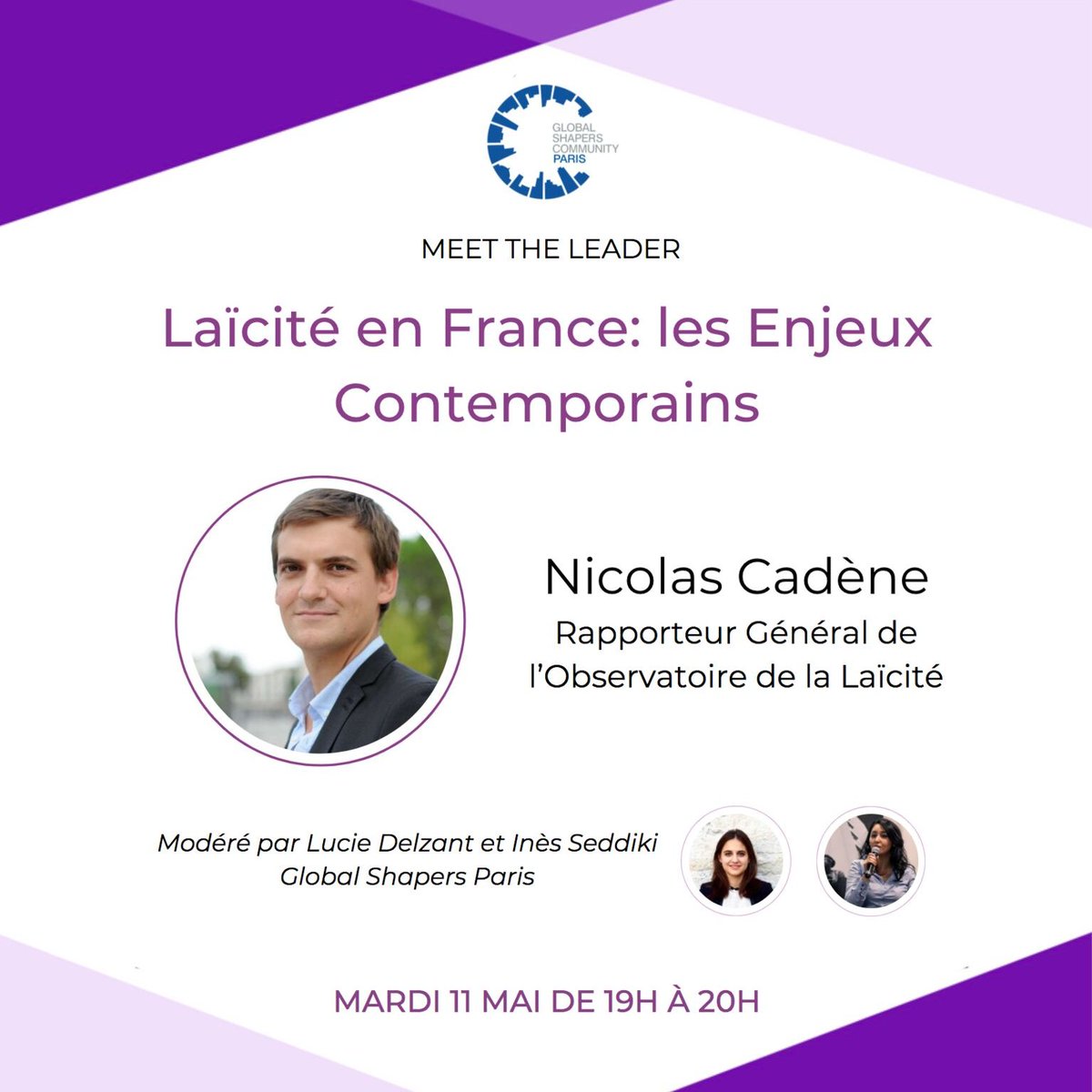 [#MeetTheLeader] Demain à 19h, venez échanger avec <a href="/ncadene/">Nicolas Cadène 🌍</a>, Rapporteur Général de l’ <a href="/ObservLaicite/">Observatoire de la Laïcité</a>. Nous échangerons sur les enjeux contemporains de la #laïcité en France. Pour vous inscrire à cette conversation sans langue de bois, suivez ce lien 🔥 : lnkd.in/dDsHWbE