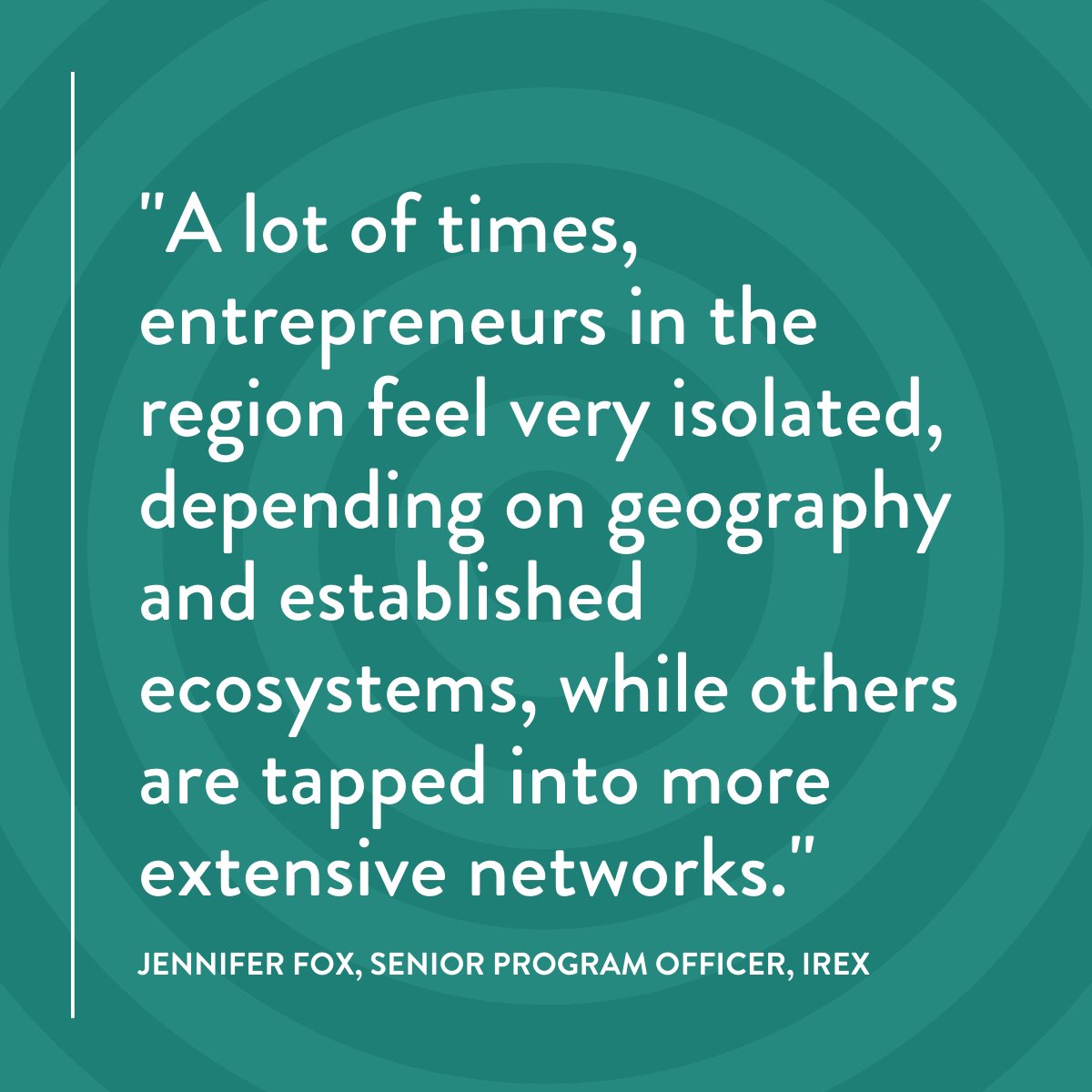 Our latest #ANDEMemberSpotlight features a conversation with Jennifer Fox, Senior Program Officer of @IREXintl, a nonprofit that bridges geopolitical divides by fostering the exchange of #scholars, #teachers, #students, and ideas. Read here: bit.ly/3bfyNVw