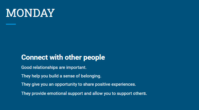 StanwaySchool's tweet photo. Mental Health Week. We will be talking about it all week in form time.  Today will be about the importance of connecting with people.
Make someone smile and show you care by calling to say hello or just ask how they are and show a genuine interest in them.
#mentalhealthweek https://t.co/NWjP5Pqxp4