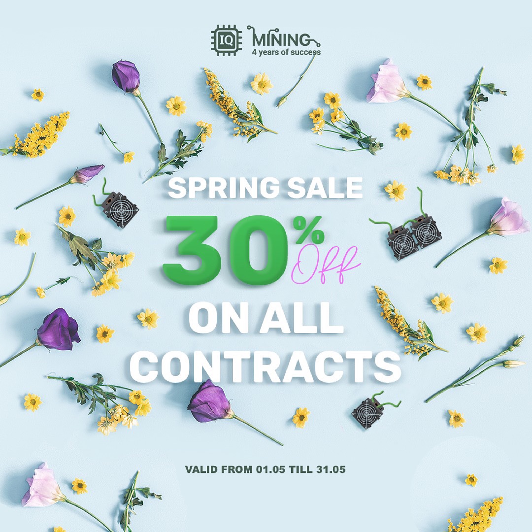 iqminingcom's tweet image. Special promo offer! 🔥All mining contracts are 30% off until the end of May. Prices have been already reduced, this offer works without a promo code.