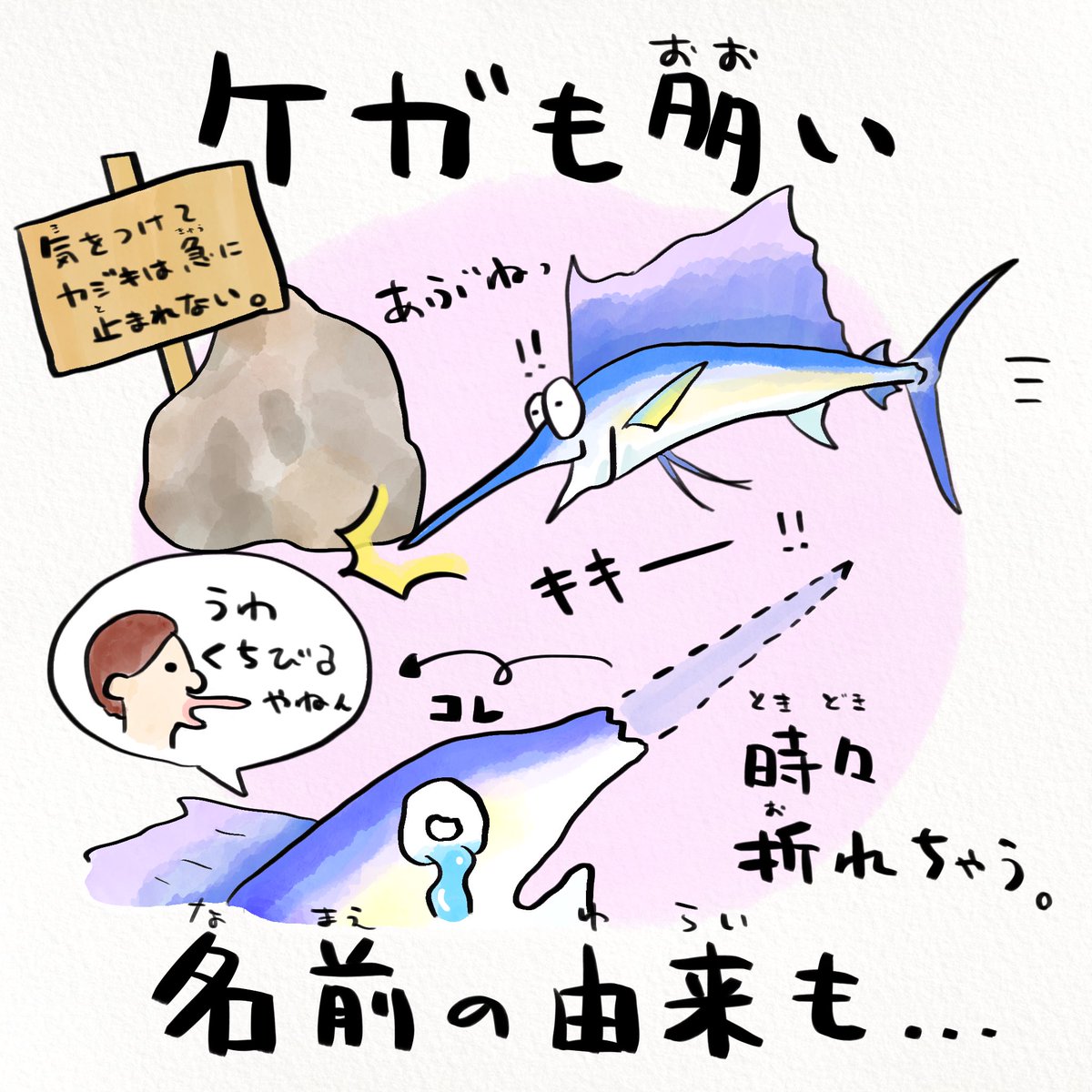 すごいスピードで…!#TLに魚が横切る 