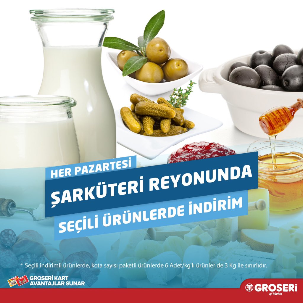 groseri's tweet photo. Günlerden Pazartesi ise herkesi şarküteri reyonumuza bekliyoruz.#groseri #market #adana #mersin #ekonomik #memnuniyet #sarkuteri #pazartesi https://t.co/yyQAXzeEtf