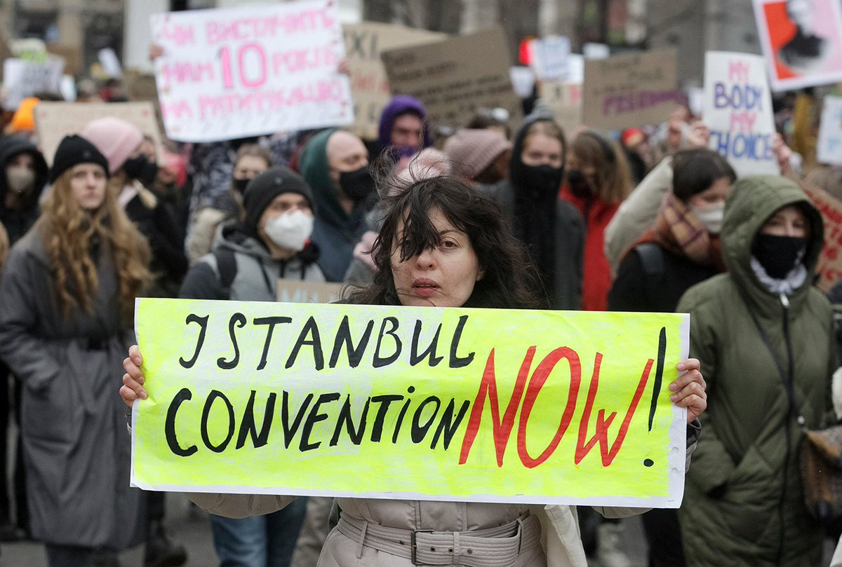 8/“Ratification of the  #IstanbulConvention would be such a big moment for me & my work...bc many of the women who have gotten help from our organization will have a better chance at a safe life.”-activist Marta Chumalo  #Ukraine  @ZelenskyyUaPavlo Gonchar/SOPA Images via AP Images