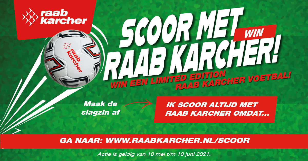 Scoor jouw Raab Karcher Limited Voetbal!

Heb jij ook zo’n zin in het EK?  Je voorpret start nu ook al bij Raab. Geef aan hoe jij scoort met Raab en maak kans op één van de 500 limited edition Raab Karcher 2021 voetballen!

Ga naar raabkarcher.nl/scoor

#Ekvoetbal #RaabKarcher