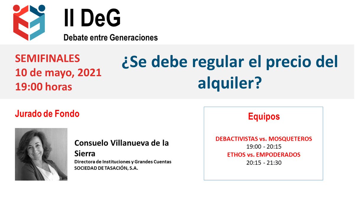 forodeforos's tweet image. 👩‍⚖️ ESTA TARDE A LAS 19:00 tendrán lugar las semifinales de DEBATE entre GENERACIONES. 

👉 Recuerda que podrás verlas online si te inscribes aquí: forodeforos.org/debate-entre-g…
