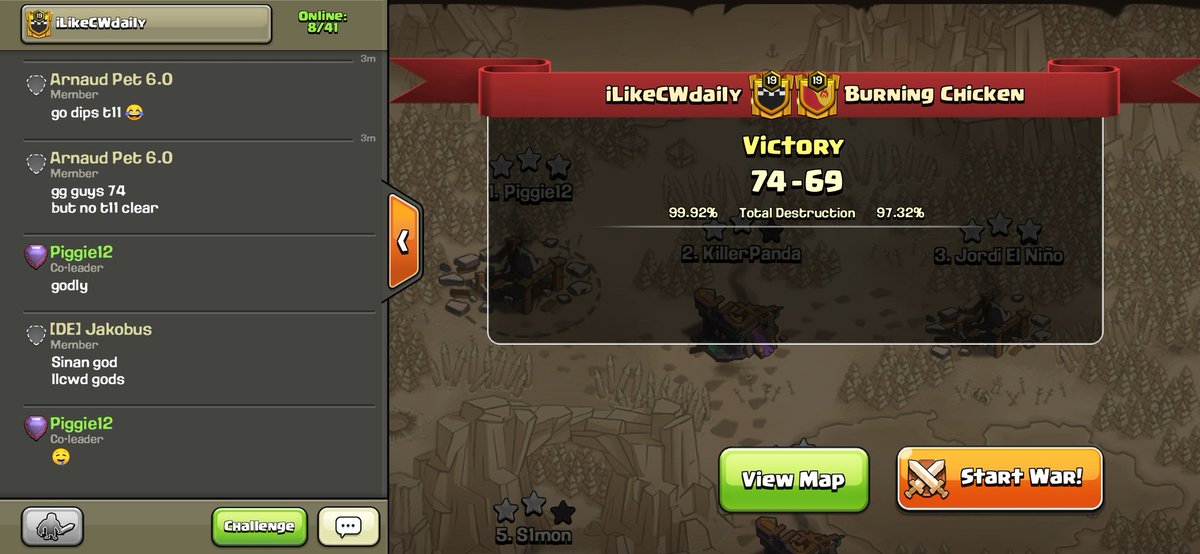 iLikeCWdaily (@ilikecwdailycoc) on Twitter photo Ending the last regular week against <a href="/palavakana/">Burning Chicken</a> with a close to pw. This should be enough for PO's, we'll just wait and see ππ Ending the last regular week against <a href="/palavakana/">Burning Chicken</a> with a close to pw. This should be enough for PO's, we'll just wait and see ππ