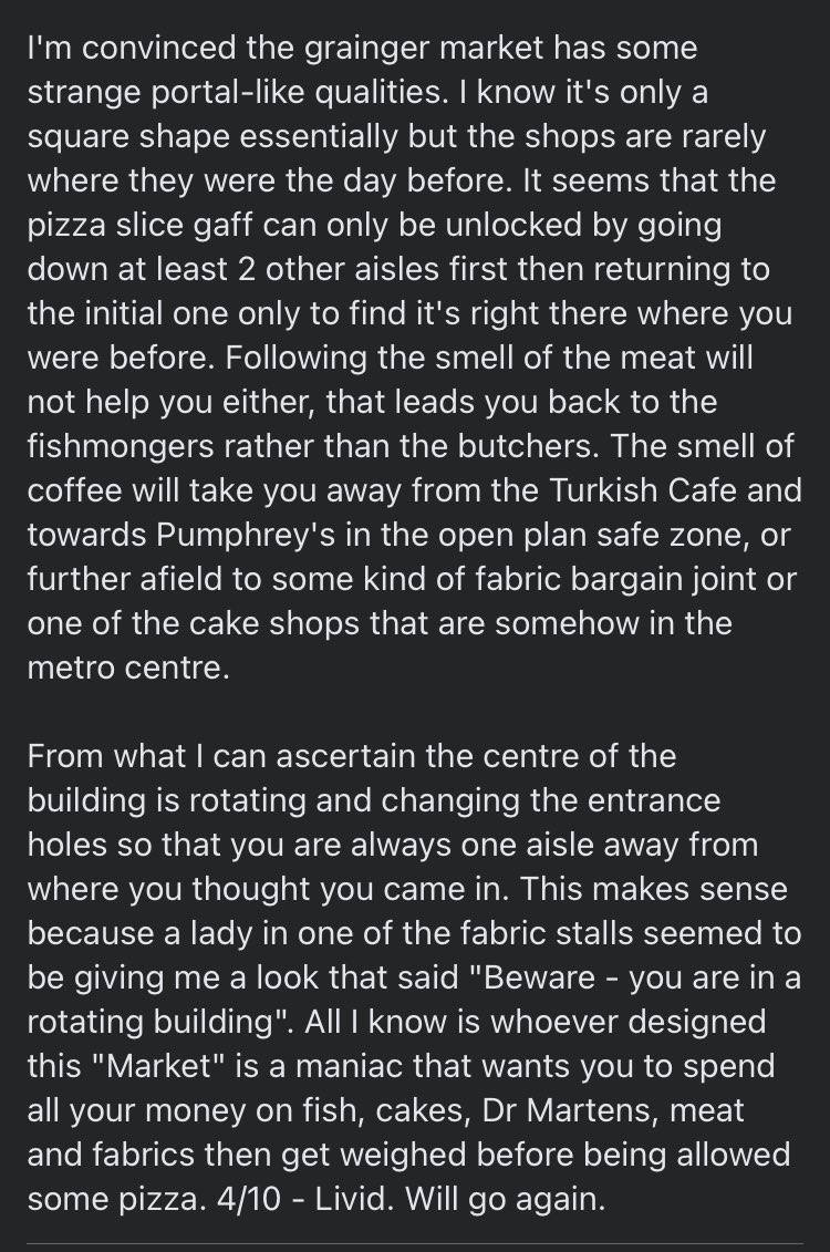 This review of the Grainger Market 😂