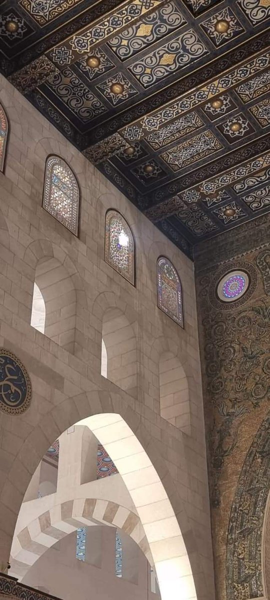 Broken windows at the Qibli Musallah at Masjid al-Aqsa