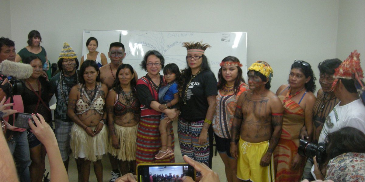 <a href="/INFOEeV/">INFOE e.V.</a>
#Brasilien: Munduruku-Vollversammlung sagt "Nein" zu Bolzonaro-Gesetzesprojekt #PL191, "Nein" zu Bergbau &amp; Staudämmen auf ihrem Land.  #IndigenousPeoples #IndigeneVölker  gegenstroemung.org/web/blog/mundu