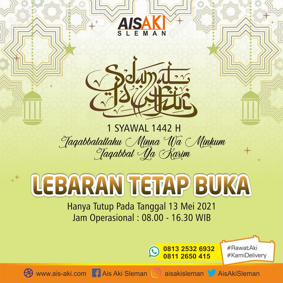 AisAkiSleman's tweet photo. ⁣#deliveryakisleman
#daruratakisleman
#aisakigoindonesia #KamiDelivery #AisAki #TokoAki #TokoAkiSleman #TokoAkiMobil #PusatAkiSleman #AkiMobil #AkiMotor #Genset #FreeDelivery #DirumahAja #StayAtHome #RawatAki #paperless https://t.co/fbg2J9F4zs