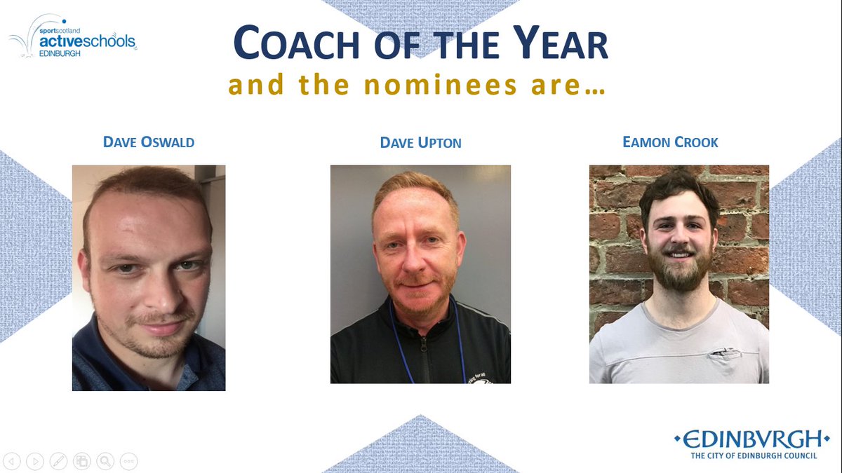 ActiveSchoolsED's tweet photo. Our nominees for #ActiveSchoolsAwards 
🏅🏅🏅Coach of the Year are...

#PromotingEquity 

Read their stories https://t.co/RhL4gyHtND

 @sportscotland   @Edinburgh_CC   @coe_sport https://t.co/DOfAK1nCzQ
