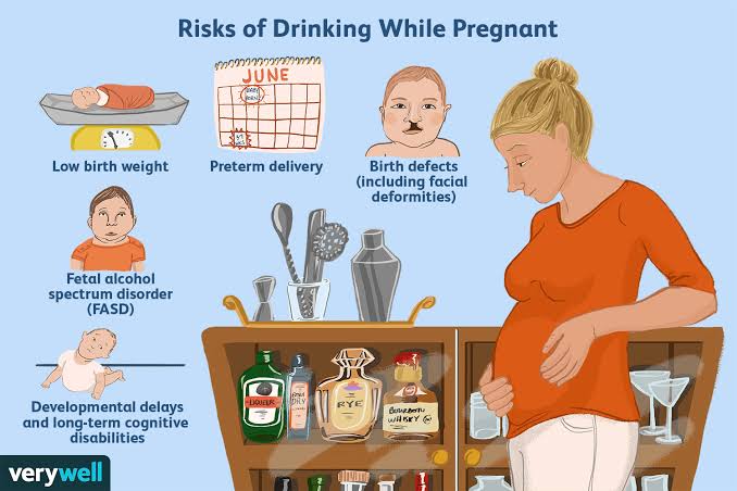 • Effects Of Alcohol During Pregnancy- Some Of The Effects Include;1. Miscarriage2. Premature birth3. Mentally Challenged- When they become mentally challenged, they will perform poorly in school, find it difficult reading and speaking, etc4. Heart Defects