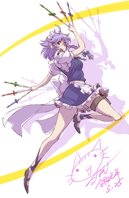 十六夜咲夜 「今日は「メイドの日」だそうですねー😊

ってことで完全瀟洒なメイドのこの御方の」|るなむーのイラスト