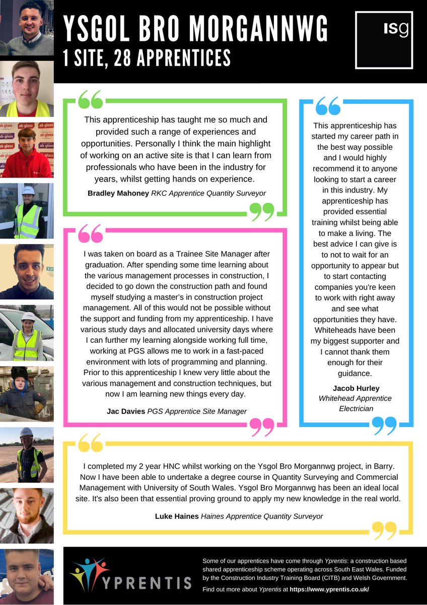 ISG Case Study: Ysgol Bro Morgannwg site, with 28 apprentices. 
@isglimited #TeamISG <a href="/YPrentis/">Y Prentis</a> <a href="/HainesDecorate/">Haines Decorating</a> <a href="/Whitehead_BS/">Whitehead Building Services</a> <a href="/VOGCouncil/">Vale Council 🏴󠁧󠁢󠁷󠁬󠁳󠁿🇺🇦</a> <a href="/Harriet1124/">Harriet Wade</a> <a href="/DanEvConstruct/">Dan Evans</a> <a href="/JaneOleary21/">Jane O’Leary</a>