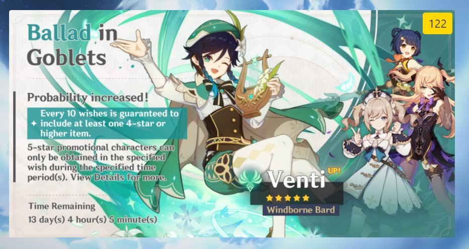 VENTI: 112 rolls in total(not bad, ig)
