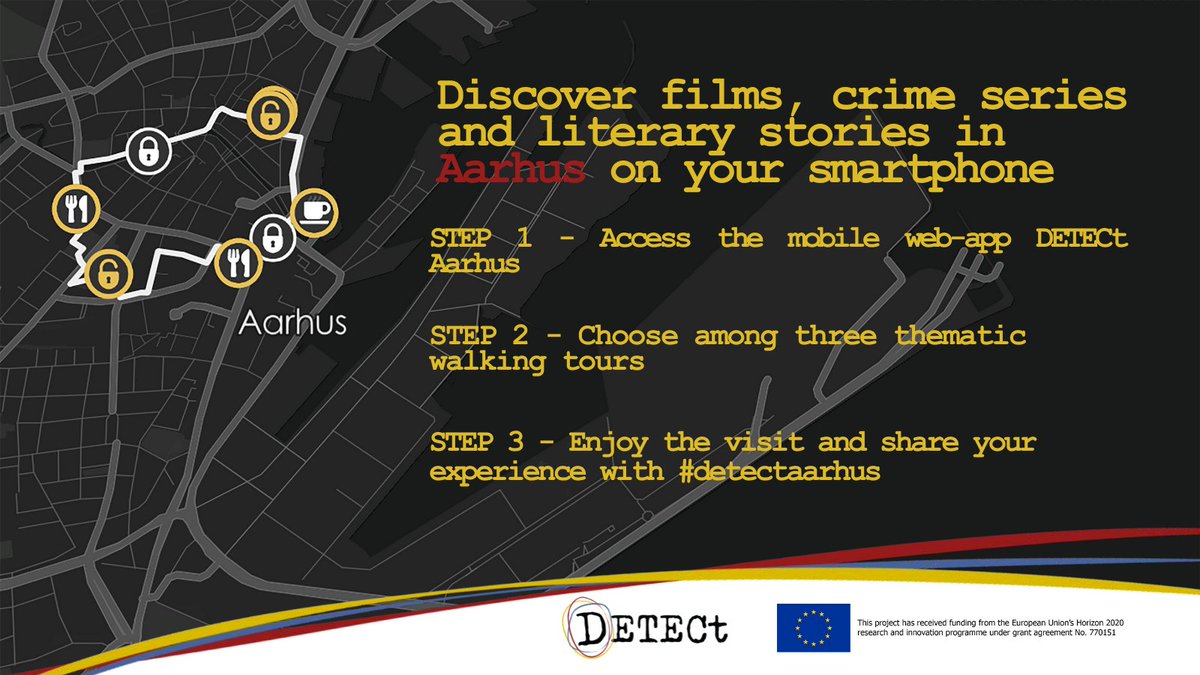DetectH2020's tweet photo. #Aarhus relationship with #crimefiction is fascinating: now you can learn about it across cinema, TV & literature via the #detectaarhus free mobile web-app developed in collaboration with @VisitAarhus and @AarhusUni.
➡️ https://t.co/QhA4xIZuHX
#DETECtH2020 #H2020 #EUFunded https://t.co/zDRDFbYuEL