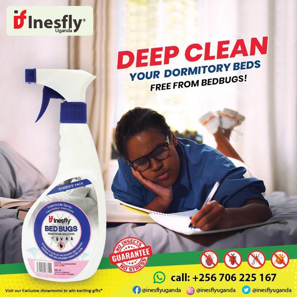 InesflyUganda's tweet photo. ⭕Inesfly Bedbug Solution 
Do you own a a boarding school or manage a school dormitory?
Get rid of Bedbugs once and for all....
Coming soon...
#InesflyUganda #BedbugSolution https://t.co/O969OZoNiH