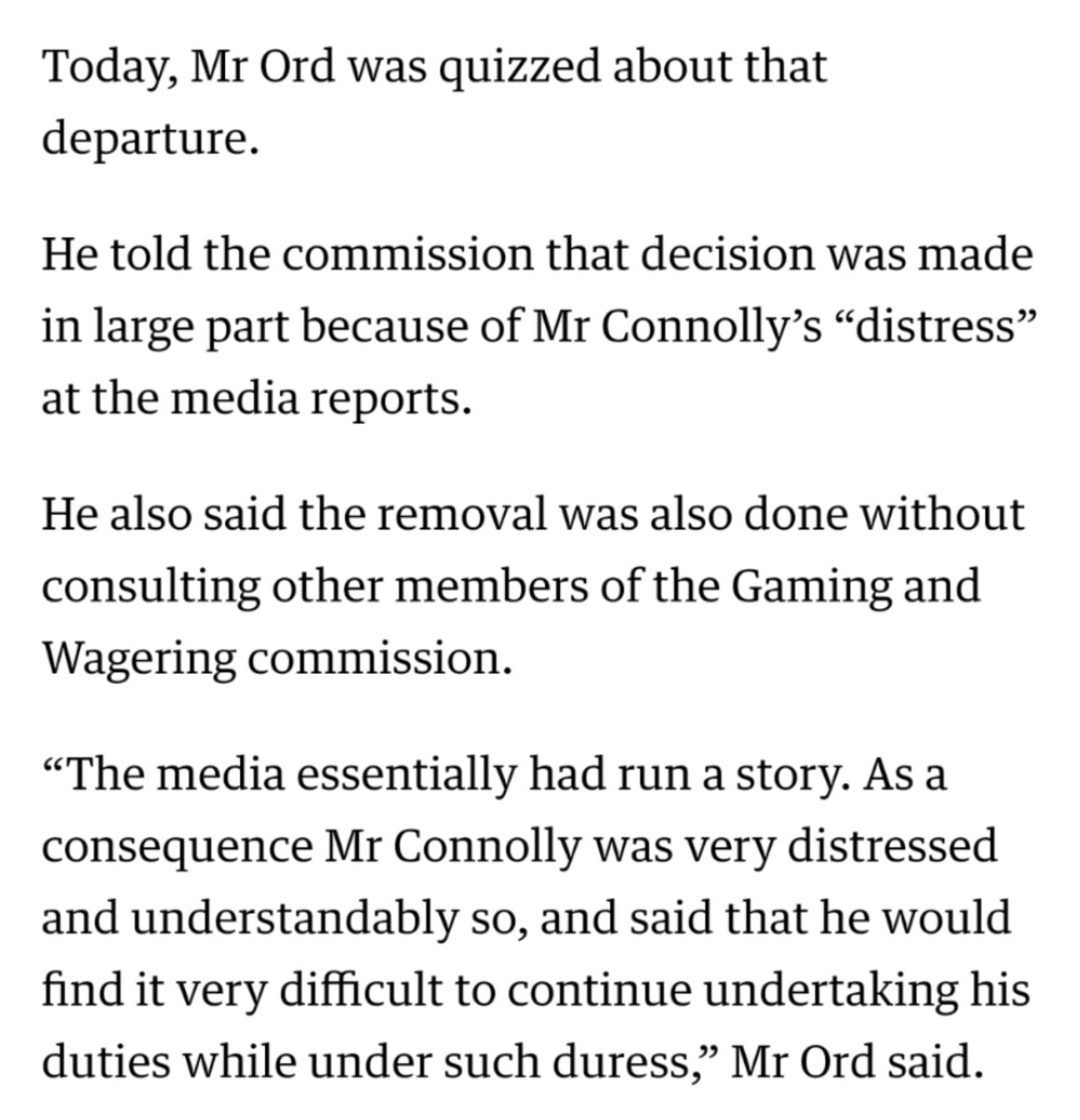 I don't know if I can make a submission to the Royal Commission or if the Commissioners even care, but as the bloke who broke the story, let me tell you the sequence of events, because this evidence by Ord is inaccurate.